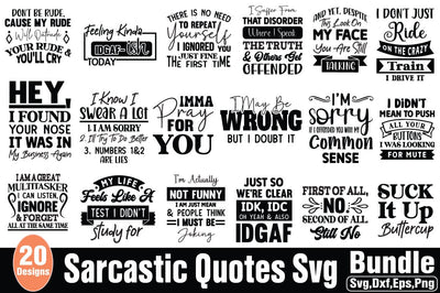 Sarcastic Svg Bundle SVG Angelina750 