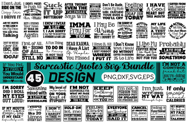 Sarcastic Svg Bundle SVG Angelina750 
