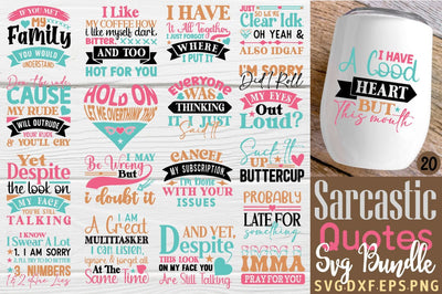 Sarcastic Svg Bundle SVG Angelina750 