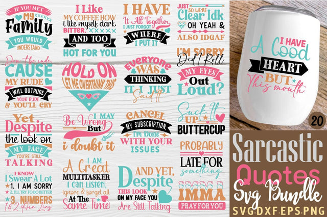 Sarcastic Svg Bundle SVG Angelina750 