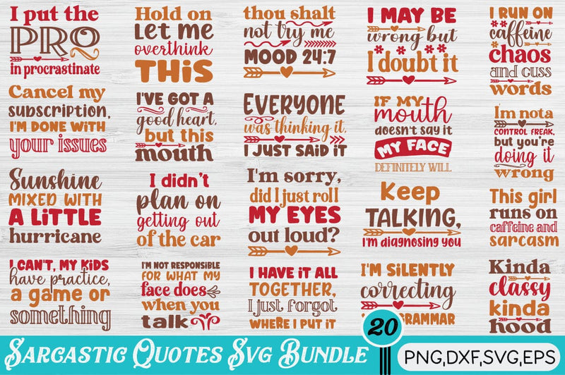 Sarcastic Svg Bundle SVG Angelina750 
