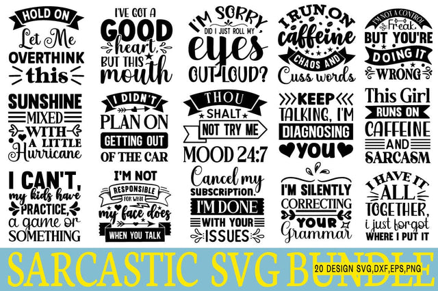 Sarcastic Svg Bundle SVG Angelina750 