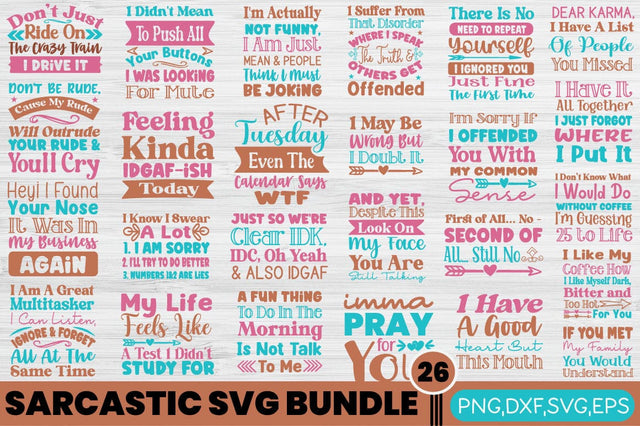SARCASTIC SVG BUNDLE SVG Angelina750 