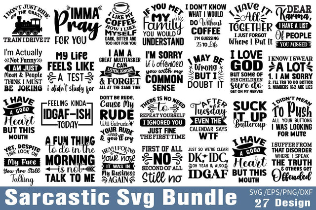 Sarcastic SVG Bundle SVG Angelina750 