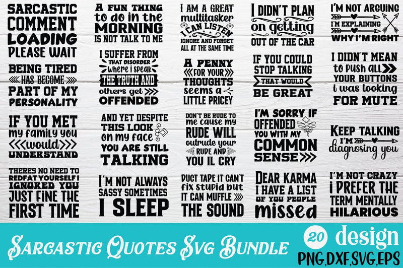 Sarcastic Svg Bundle SVG Angelina750 