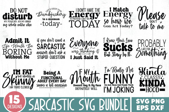 Sarcastic SVG Bundle SVG Ariyan 