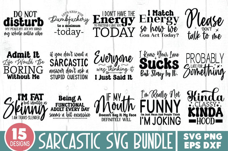 Sarcastic SVG Bundle SVG Ariyan 