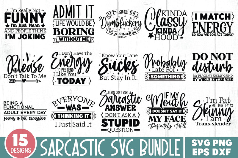 Sarcastic SVG Bundle SVG Ariyan 