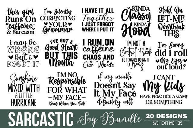 Sarcastic svg bundle SVG Designangry 