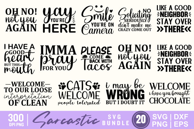 Sarcastic svg bundle SVG Designangry 