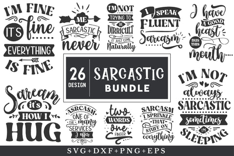 Sarcastic Svg Bundle SVG Rupkotha 