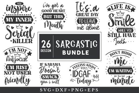Sarcastic Svg Bundle SVG Rupkotha 