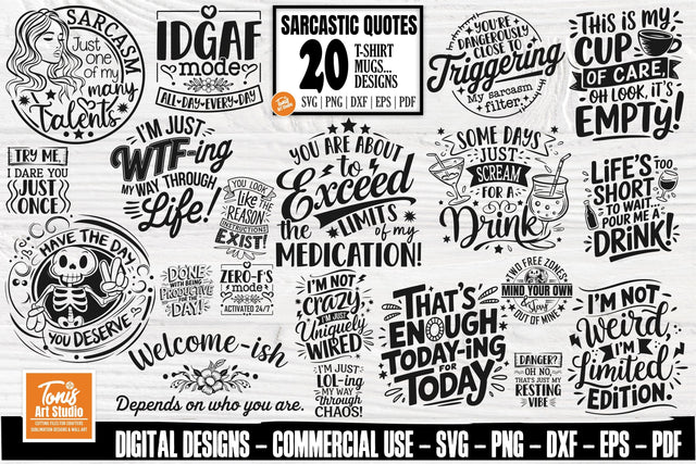 Sarcastic SVG Bundle SVG TonisArtStudio 