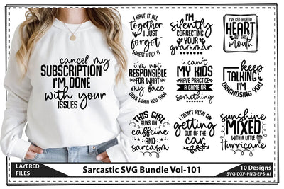 Sarcastic SVG Bundle Vol-101 SVG shah alam 
