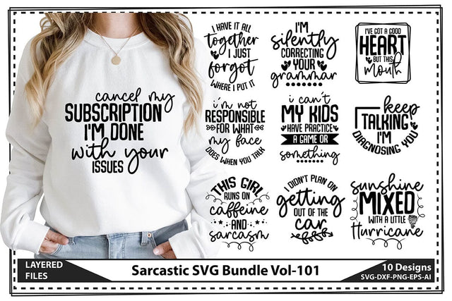 Sarcastic SVG Bundle Vol-101 SVG shah alam 