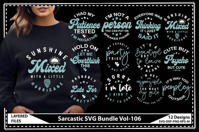 Sarcastic SVG Bundle Vol-106 SVG shah alam 