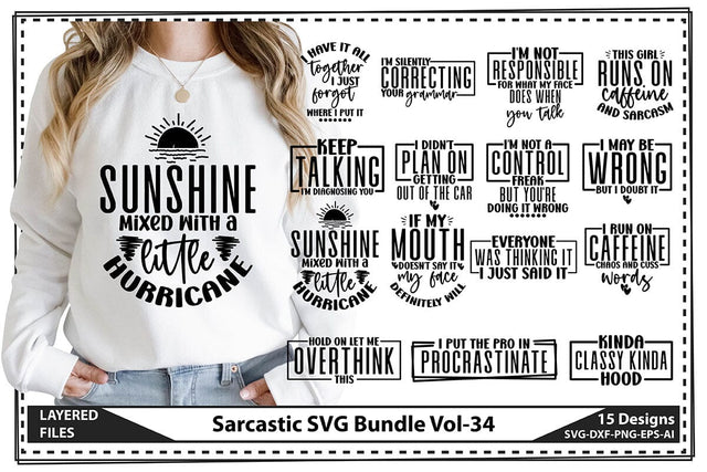 Sarcastic SVG Bundle Vol-34 SVG shah alam 