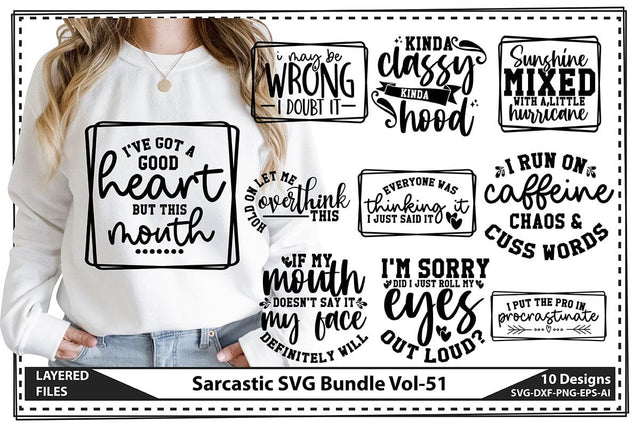 Sarcastic SVG Bundle Vol-51 SVG shah alam 