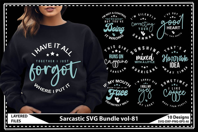 Sarcastic SVG Bundle vol-81 SVG shah alam 