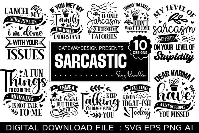 Sarcastic Svg Bundle/Funny Designs SVG designmaster24 