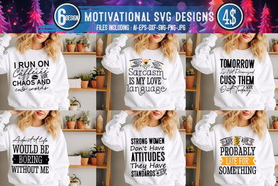 Sarcastic SVG Bundle,Sarcastic SVG Cut File,Sarcastic Sublimation PNG, Sarcastic Funny SVG Bundle SVG BlackCatsMedia 