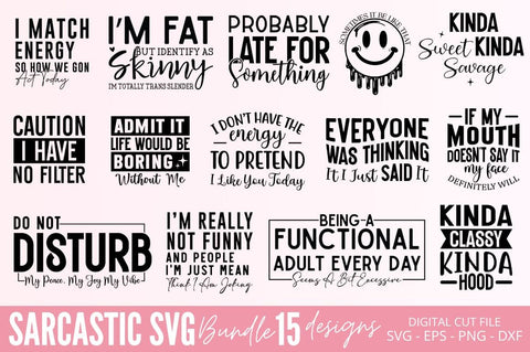 Sarcastic SVG, Sarcasm, Funny SVG Design Bundle SVG Regulrcrative 