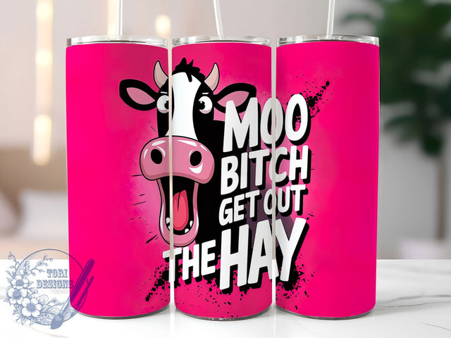 Sarcastic Sweary Funny Cow Tumbler, Sarcastic Tumbler Wrap, Adult Humor Tumbler, Sweary Cow Tumbler, 20oz Sublimation Tumbler, Funny Farm Animal Tumbler, Cow Lover Humor Tumbler Sublimation ToriDesigns 