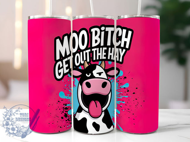 Sarcastic Sweary Funny Cow Tumbler, Sarcastic Tumbler Wrap, Adult Humor Tumbler, Sweary Cow Tumbler, 20oz Sublimation Tumbler, Funny Farm Animal Tumbler, Cow Lover Humor Tumbler Sublimation ToriDesigns 