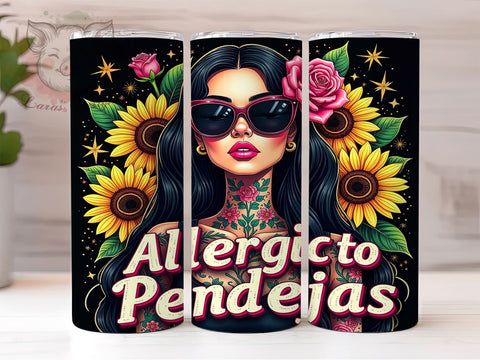 Sarcastic Tumbler, Allergic to Pendejas, 20oz Tumbler Wrap, Funny Drinkware, Sassy Quotes, Unique Gifts, Custom Sublimation Sublimation Lara' s Designs 