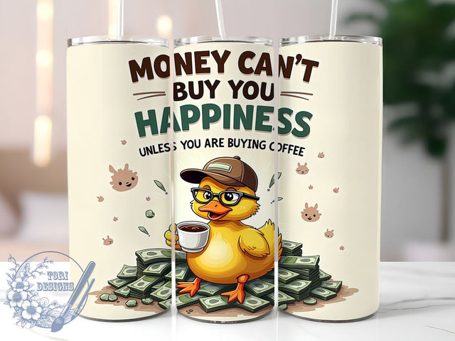 Sarcastic Tumbler, Coffee Duck Design, Sublimation PNG, Funny Gift, Humor Art, Coffee Lover, 20 oz Tumbler, Quirky Saying Sublimation ToriDesigns 