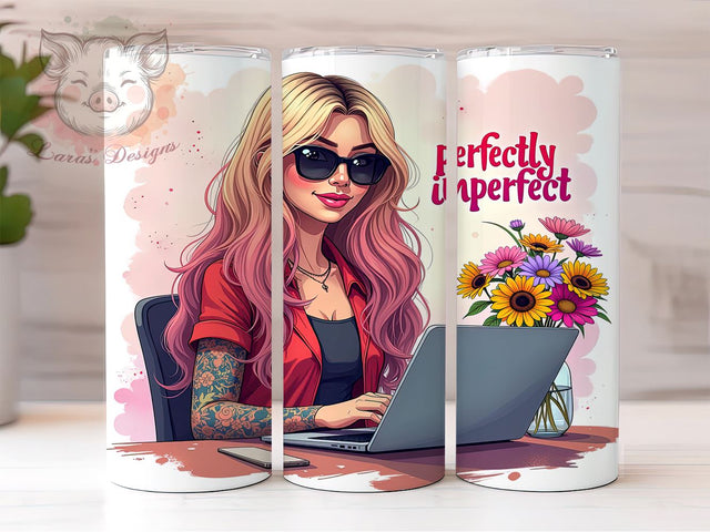 Sarcastic Tumbler, Perfectly Imperfect, 20oz Tumbler Wrap, Funny Drinkware, Unique Gifts, Sublimation Design, Custom Tumblers Sublimation Lara' s Designs 