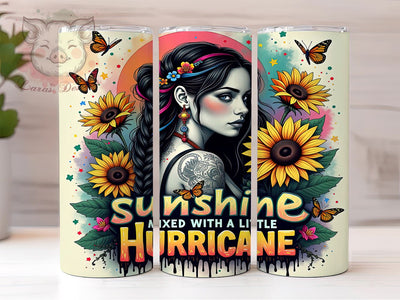 Sarcastic Tumbler, Sunshine Hurricane, 20oz Tumbler Wrap, PNG Sublimation, Funny Drinkware, Unique Gifts, Custom Tumblers Sublimation Lara' s Designs 
