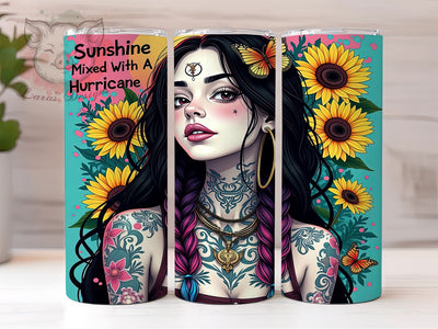 Sarcastic Tumbler, Sunshine Hurricane, 20oz Tumbler Wrap, PNG Sublimation, Funny Drinkware, Unique Gifts, Custom Tumblers Sublimation Lara' s Designs 
