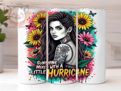 Sarcastic Tumbler, Sunshine Hurricane, 20oz Tumbler Wrap, PNG Sublimation, Funny Drinkware, Unique Gifts, Custom Tumblers Sublimation Lara' s Designs 
