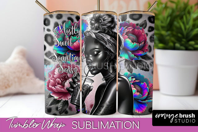 Sarcastic Tumbler Wrap - Sassy Girl Tumbler Sublimation Sublimation OrangeBrushStudio 