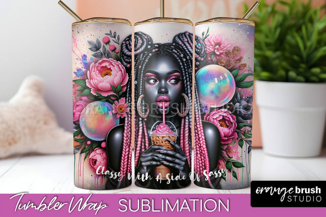 Sarcastic Tumbler Wrap - Sassy Girl Tumbler Sublimation Sublimation OrangeBrushStudio 