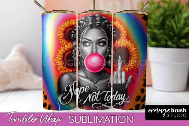 Sarcastic Tumbler Wrap - Sassy Girl Tumbler Sublimation Sublimation OrangeBrushStudio 