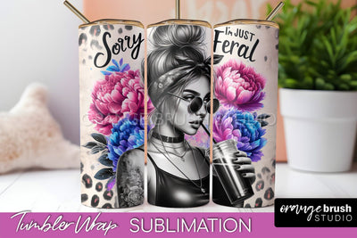 Sarcastic Tumbler Wrap - Sassy Girl Tumbler Sublimation Sublimation OrangeBrushStudio 