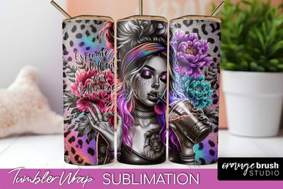 Sarcastic Tumbler Wrap - Sassy Girl Tumbler Sublimation Sublimation OrangeBrushStudio 