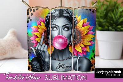 Sarcastic Tumbler Wrap - Sassy Girl Tumbler Sublimation Sublimation OrangeBrushStudio 