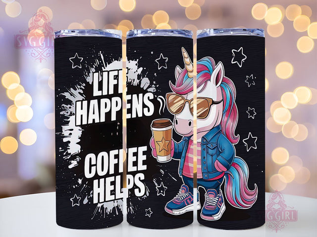 Sarcastic Unicorn 20oz Tumbler Wrap Sublimation Design, Straight Tapered Tumbler Wrap, Funny Unicorn Tumbler Png, Instant Digital Download Sublimation SvggirlplusArt 