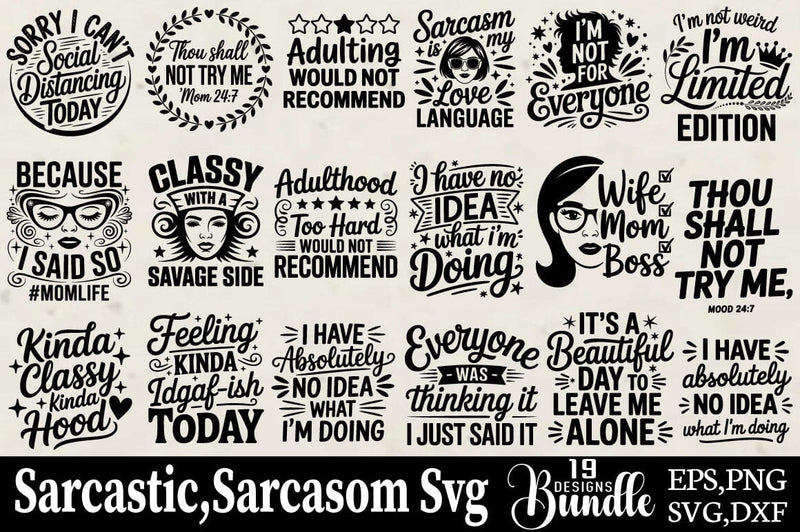 Sarcastic,Sarcasom-Svg-Bundle SVG Angelina750 