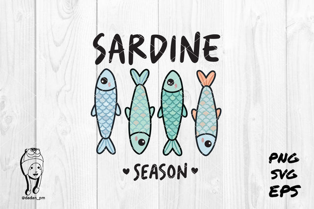 Sardine Season (Cute Fish Illustration) SVG dadan_pm 