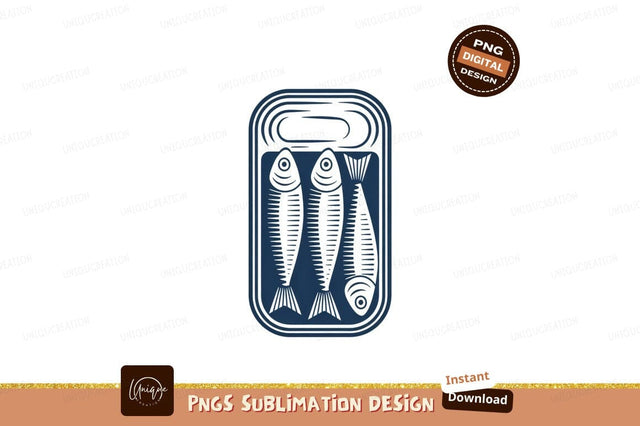 Sardines in a tin fish seafood Sublimation Designangry 