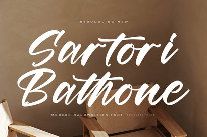 Sartori Bathone - Modern Handwritten Font Font Letterena Studios 