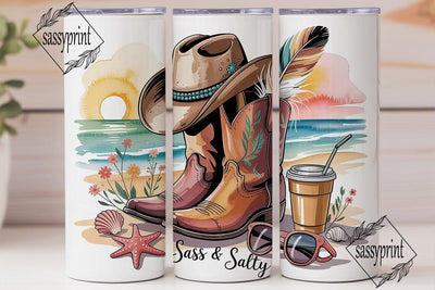 Sass & Salty Beach Tumbler Wrap Sublimation sassyprint 