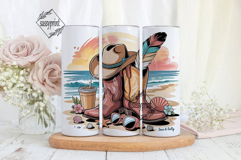 Sass & Salty Beach Tumbler Wrap Sublimation sassyprint 