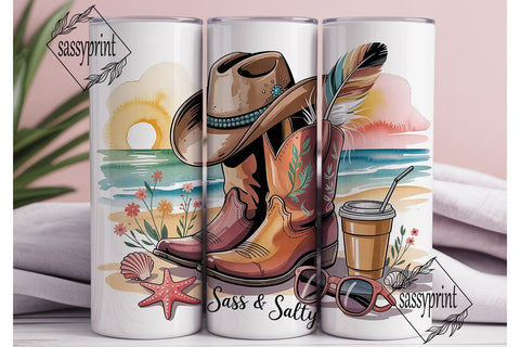 Sass & Salty Beach Tumbler Wrap Sublimation sassyprint 