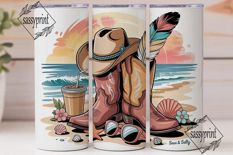 Sass & Salty Beach Tumbler Wrap Sublimation sassyprint 