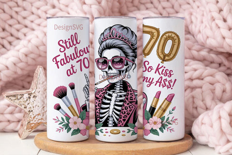 Sassy 70th Birthday Tumbler Wrap Sublimation DesignSVG 